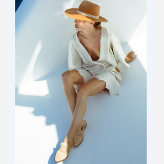 Raw Silk Kimono Cream