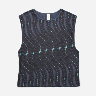 Celestial Shipibo Snake Sleeveless Deep Cut Tank