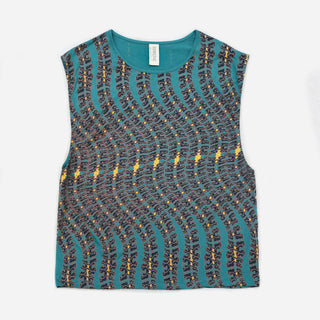 Celestial Shipibo Snake Sleeveless Deep Cut Tank
