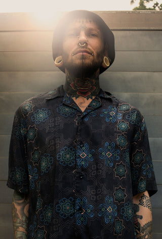 Peyote Ash Brown Bowling Shirt