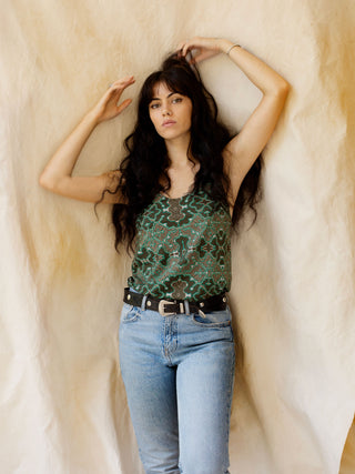 Shipibo Sleeveless V tank
