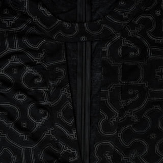 Shipibo Black on Black Short Playsuit