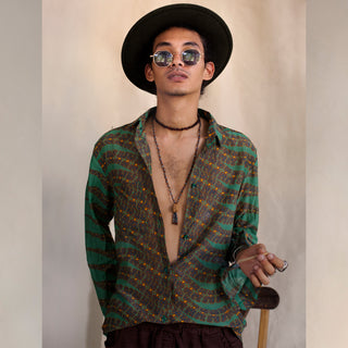 Emerald Snake Long Sleeve Shirt