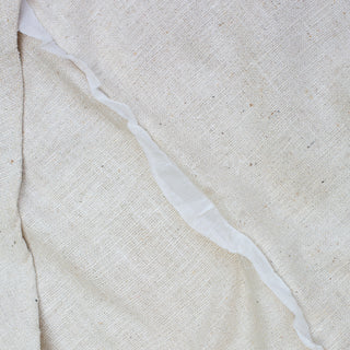Handloom Raw Silk Wrap Dress Off-White