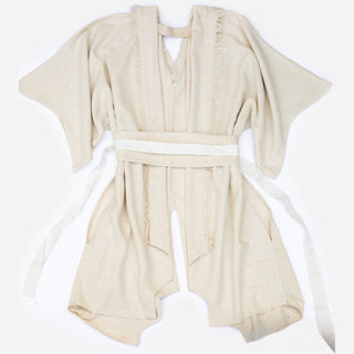 Raw Silk Kimono Cream