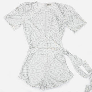 Shipibo White Short Playsuit