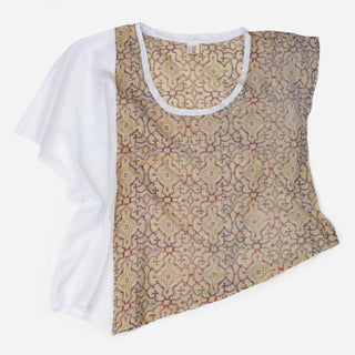 Featherlight Nude Shipibo Asymmetric Top