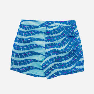 Blue Snake Shipibo Tailored Swim Trunks