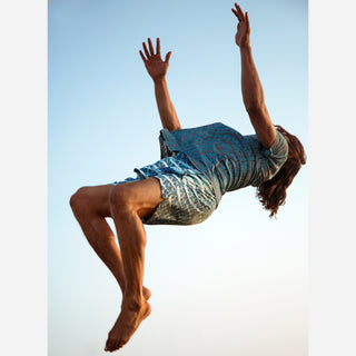 Blue Snake Shipibo Tailored Swim Trunks