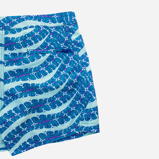 Blue Snake Shipibo Tailored Swim Trunks