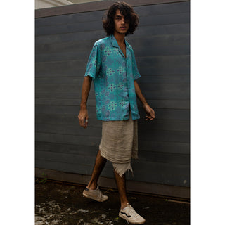 Peyote Neon Short Sleeve Camp Collar Shirt