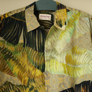 Golden Palm Short Sleeve Camp Collar Shirt