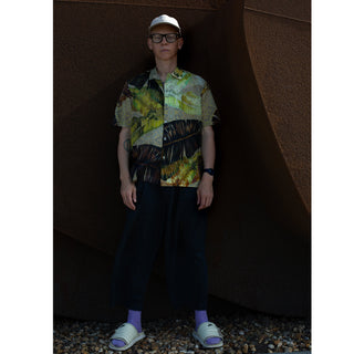 Golden Palm Short Sleeve Camp Collar Shirt