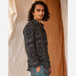Shipibo Charcoal Long Sleeve Shirt
