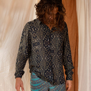 Shipibo Charcoal Long Sleeve Shirt