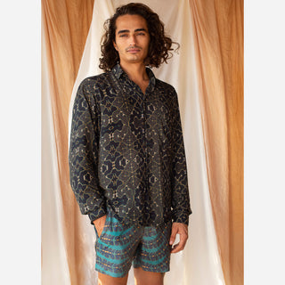 Shipibo Charcoal Long Sleeve Shirt