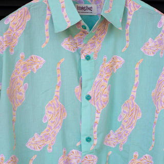 Tiger Long Sleeve Shirt in Mint