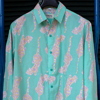 Tiger Long Sleeve Shirt in Mint